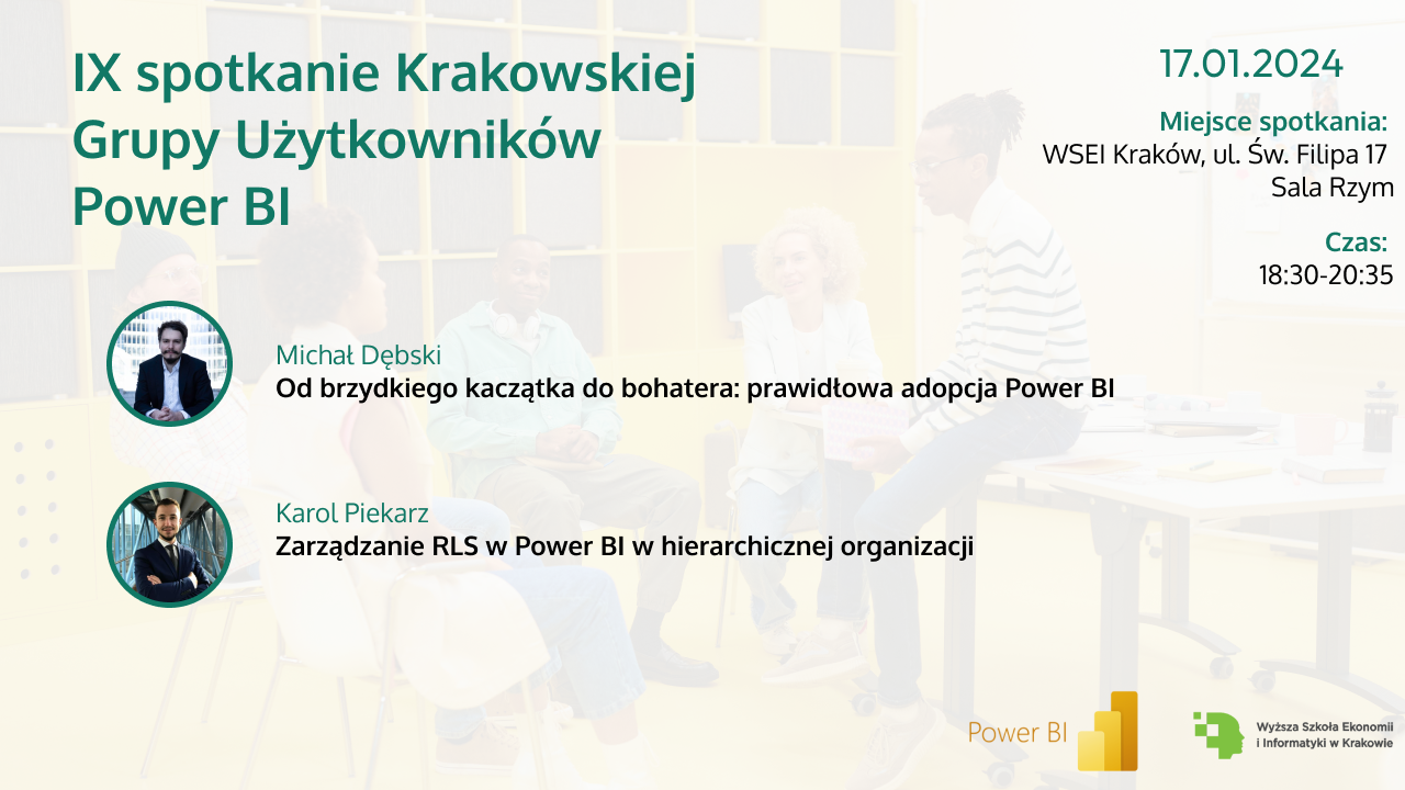 IX spotkanie Krakowskiej Grupy Użytkowników Power BI